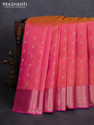 Pink Pure Kanchipuram Silk - Buttas