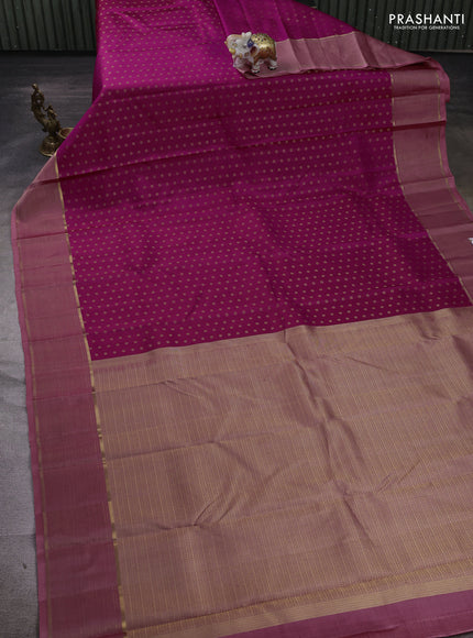 Magenta Pink & Mauve Pink Pure Kanchipuram Silk - 1000 Buttas