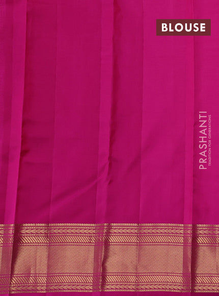 Purple & Pink Pure Kanchipuram Silk - Checks