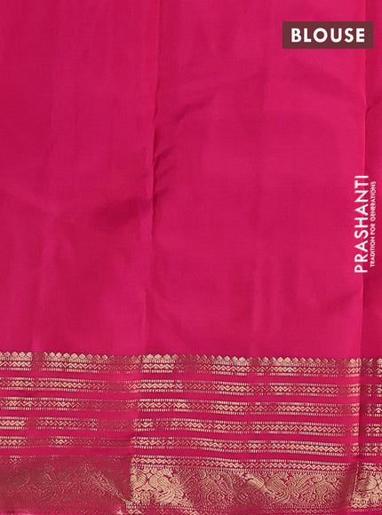 Maroon & Pink Pure Kanchipuram Silk - Buttas