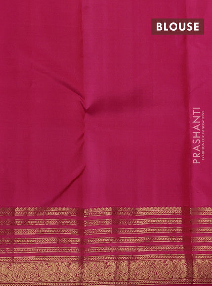 Peach Pink & Pink Pure Kanchipuram Silk - Buttas