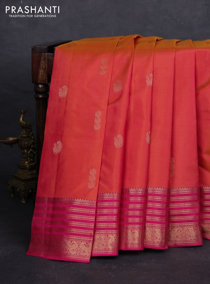 Pink Pure Kanchipuram Silk - Buttas
