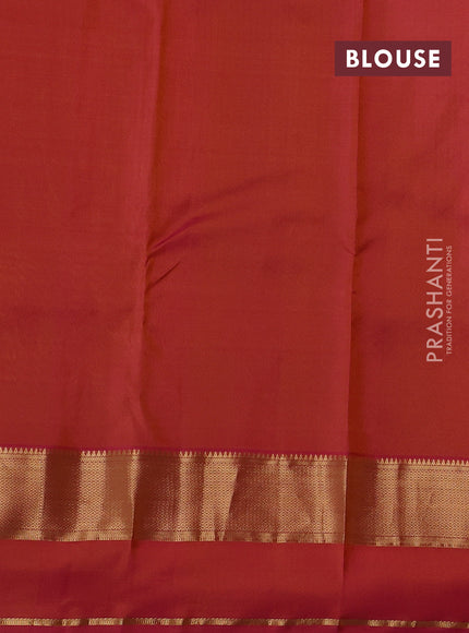 Mustard Yellow & Pink Pure Kanchipuram Silk - Buttas