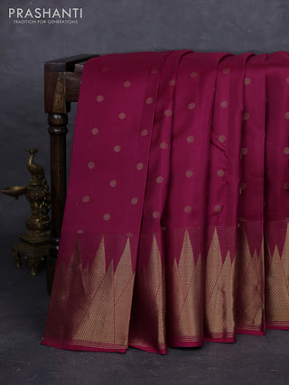 Magenta Pink Pure Kanchipuram Silk - Buttas