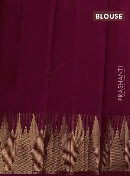 Magenta Pink Pure Kanchipuram Silk - Buttas