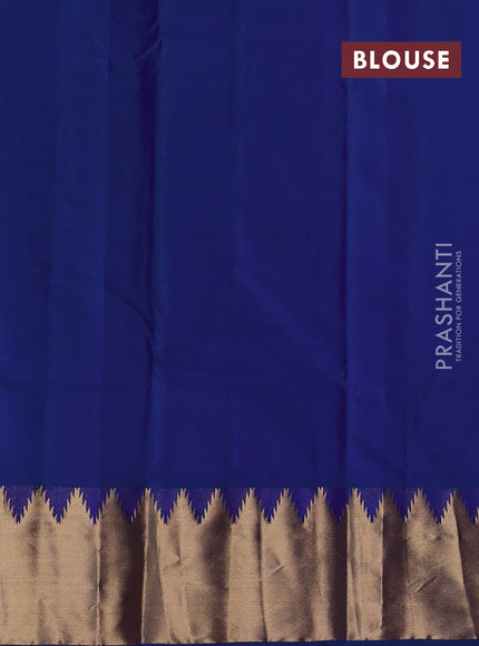 Blue Pure Kanchipuram Silk - Buttas