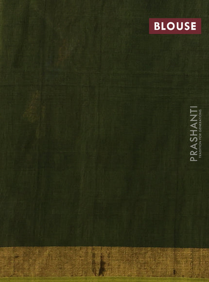 Sap Green Jamdani Silk Cotton Saree