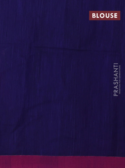 Blue & Pink Jamdani Silk Cotton Saree