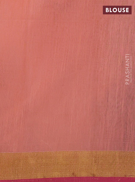 Peach & Pink Jamdani Silk Cotton Saree