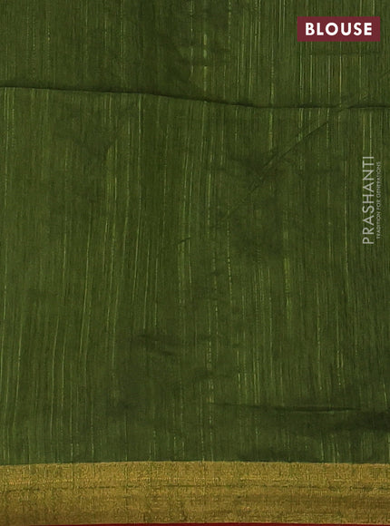 Sap Green Jamdani Silk Cotton Saree