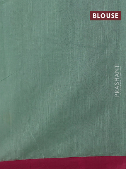Pastel Green & Pink Jamdani Silk Cotton Saree
