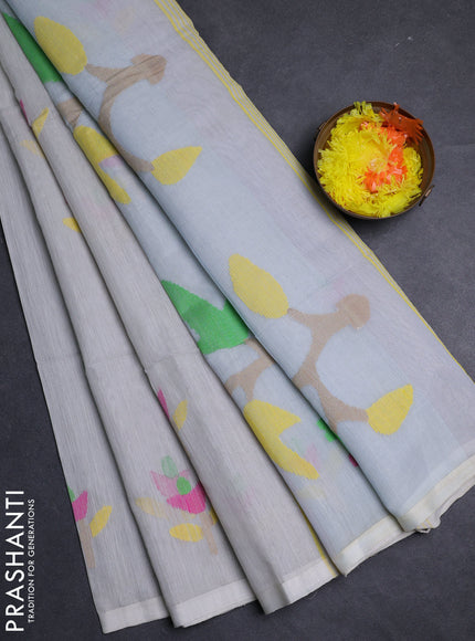 Grey Jamdani Silk Cotton Saree