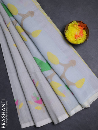 Grey Jamdani Silk Cotton Saree