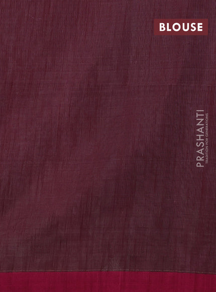Maroon & Pink Jamdani Silk Cotton Saree