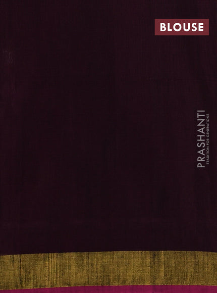 Wine & Pink Jamdani Silk Cotton Saree