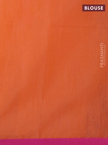 Orange & Pink Jamdani Silk Cotton Saree