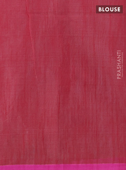 Maroon & Pink Jamdani Silk Cotton Saree