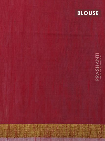 Red Jamdani Silk Cotton Saree