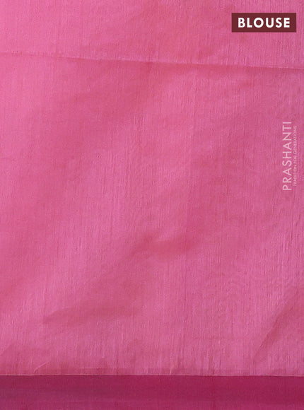 Peach & Pink Jamdani Silk Cotton Saree