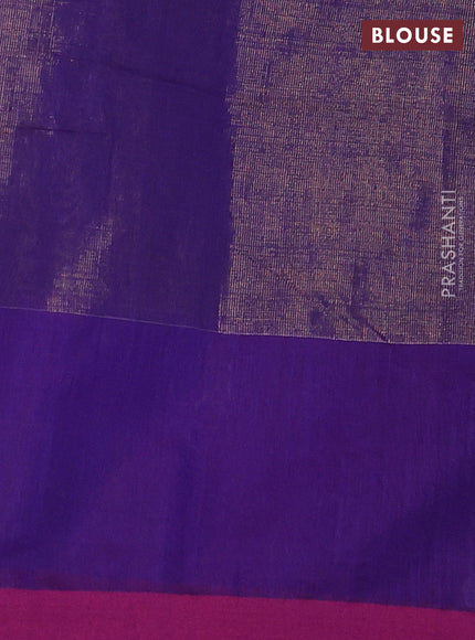 Violet & Pink Jamdani Silk Cotton Saree
