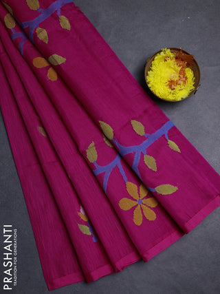 Pink Jamdani Silk Cotton Saree