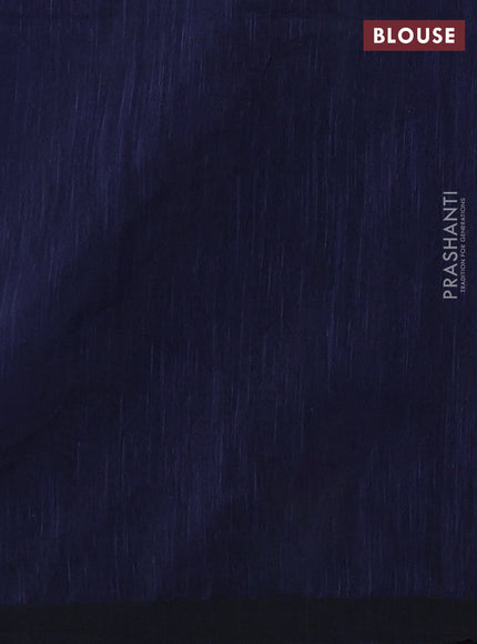 Navy Blue Jamdani Silk Cotton Saree