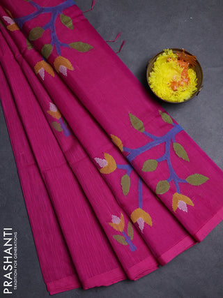 Pink Jamdani Silk Cotton Saree
