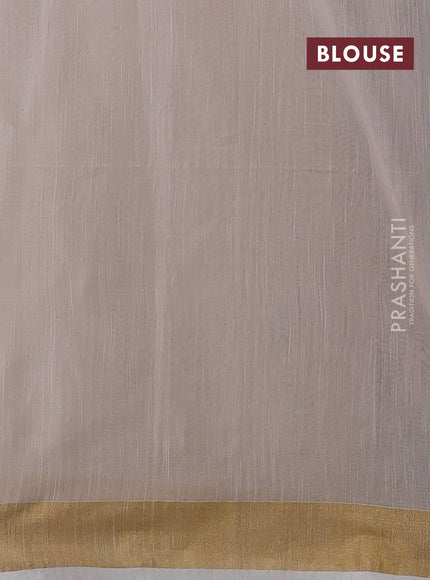 Beige Jamdani Silk Cotton Saree