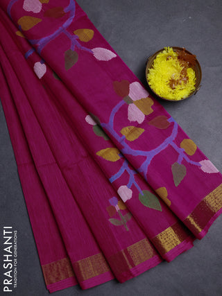 Pink Jamdani Silk Cotton Saree