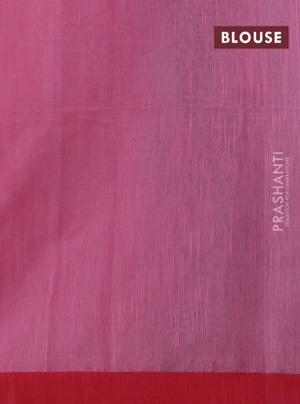 Pink & Red Jamdani Silk Cotton Saree