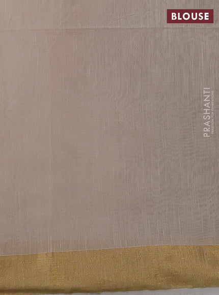 Beige Jamdani Silk Cotton Saree