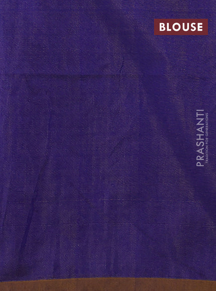 Blue Jamdani Silk Cotton Saree