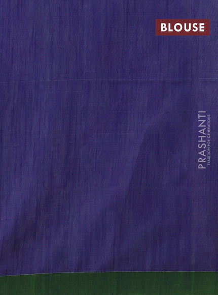 Blue & Green Jamdani Silk Cotton Saree