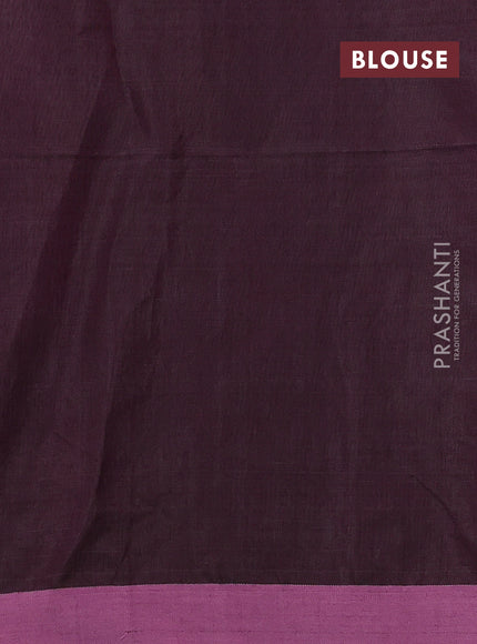 Wine & Pink Jamdani Silk Cotton Saree