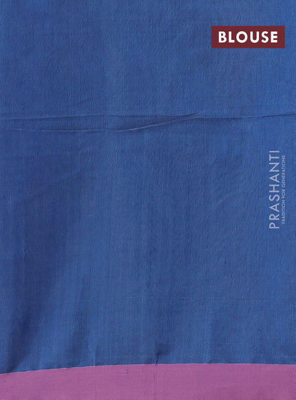 Blue & Pink Jamdani Silk Cotton Saree