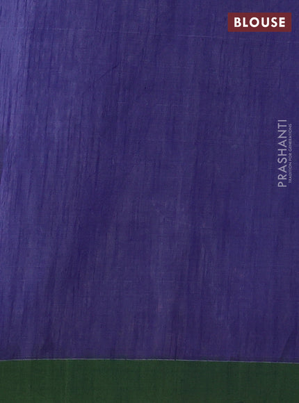 Blue & Green Jamdani Silk Cotton Saree