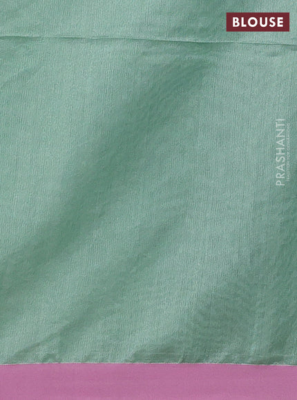 Pastel Green & Pink Jamdani Silk Cotton Saree