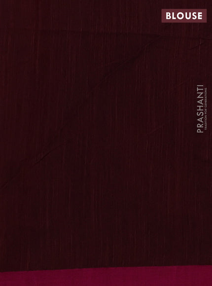 Maroon & Pink Jamdani Silk Cotton Saree
