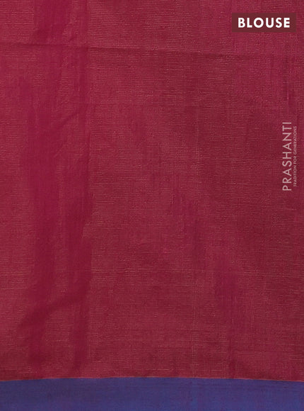 Pink & Cs Blue Jamdani Silk Cotton Saree