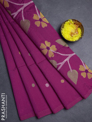 Pink Jamdani Silk Cotton Saree