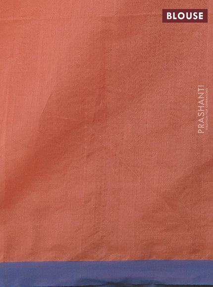 Peach & Cs Blue Jamdani Silk Cotton Saree