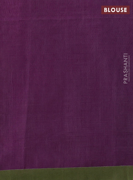 Purple & Green Jamdani Silk Cotton Saree