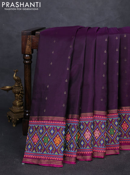 Purple & Wine  Pure Soft Silk - Embroidery