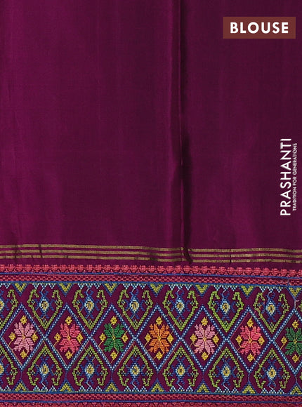 Purple & Wine  Pure Soft Silk - Embroidery