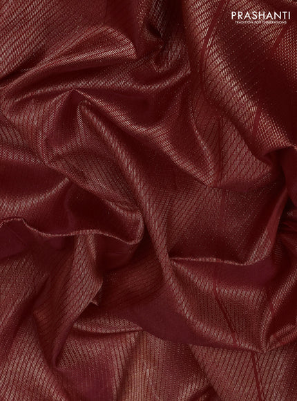 Maroon Pure Soft Silk - Brocade