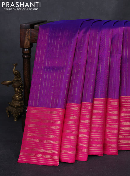 Purple & Pink Pure Soft Silk Saree