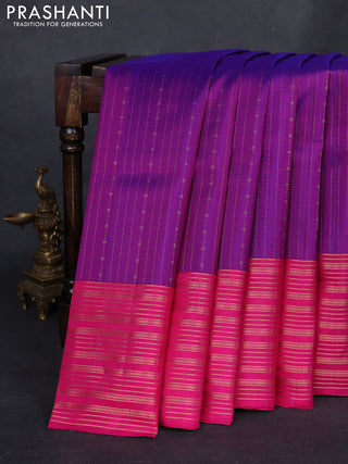 Purple & Pink Pure Soft Silk Saree