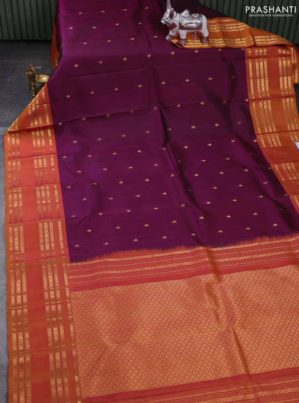 Magenta Pink & Mustard Yellow Pure Soft Silk - Buttas