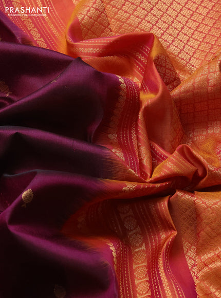 Magenta Pink & Mustard Yellow Pure Soft Silk - Buttas