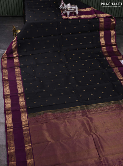 Black & Wine Pure Soft Silk - Buttas